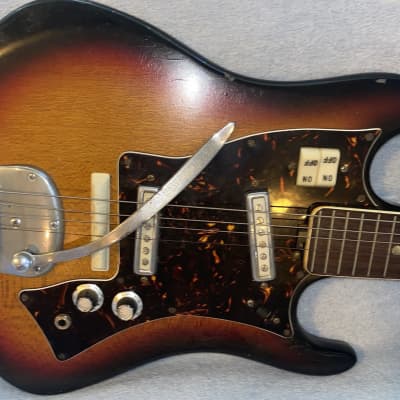 Norma Japanese 1960's Electric Guitar Sunburst 2 Pickup Model w/Tremolo Japanese 1960's "READ" image 2