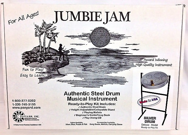 Panyard Jumbie Jam Deluxe Steel Drum Kit Silver W1070 [ProfRev]