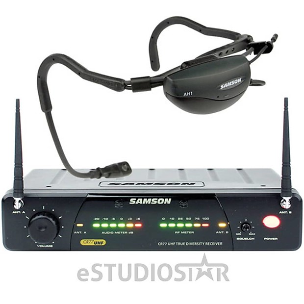 Samson Airline 77 True Diversity UHF Wireless Fitness Headset Mic System - Channel N6 (645.750 MHz) image 1