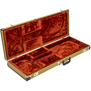 Fender tweed case orange plush top