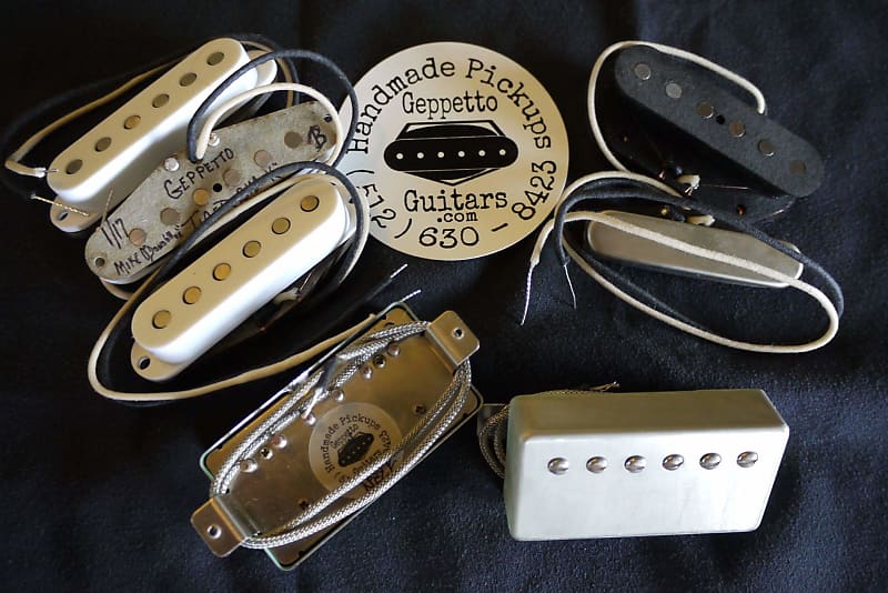 Geppetto Guitars Nomad humbucker pickup set 2017 Bare Nickel