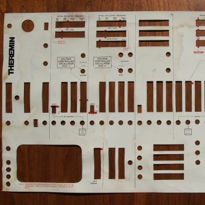 Vintage 1970s ARP 2600 Synthesizer Graphical Overlay Theramin Patch Settings 1974 1975 image 2