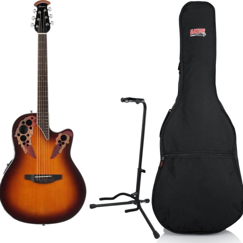 Ovation CS24-1 Celebrity Standard Mid-Depth A/E Guitar Bundle | Reverb