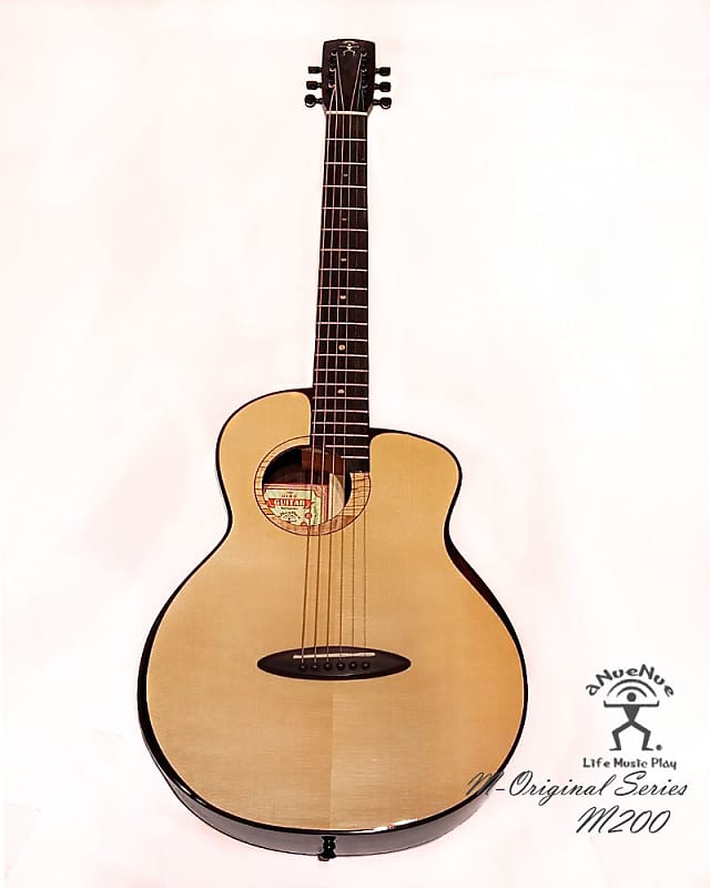 aNueNue M200 all Solid Moon Spruce & Indian Rosewood 36' Travel size Guitar acoustic image 1