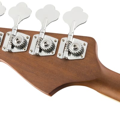 Fender California Series Kingman Bass V2 4-String Spruce / Mahogany with Walnut Fretboard - Black image 6