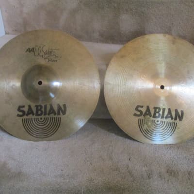 Sabian AA 13 Inch Fusion Hi Hat Cymbals, Light Top, Heavy Hand Hammered  Bottom, Vent Holes - Clean