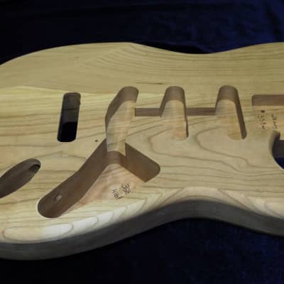 2 Piece Aged Cherry Wood Strat Style Stratocaster body - 4lbs 14oz #3280 image 5
