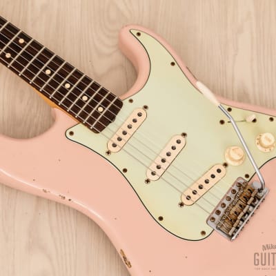 2007 Fender Custom Shop NAMM Limited Edition 1962 Stratocaster Relic Shell Pink w/ Case, COA image 7
