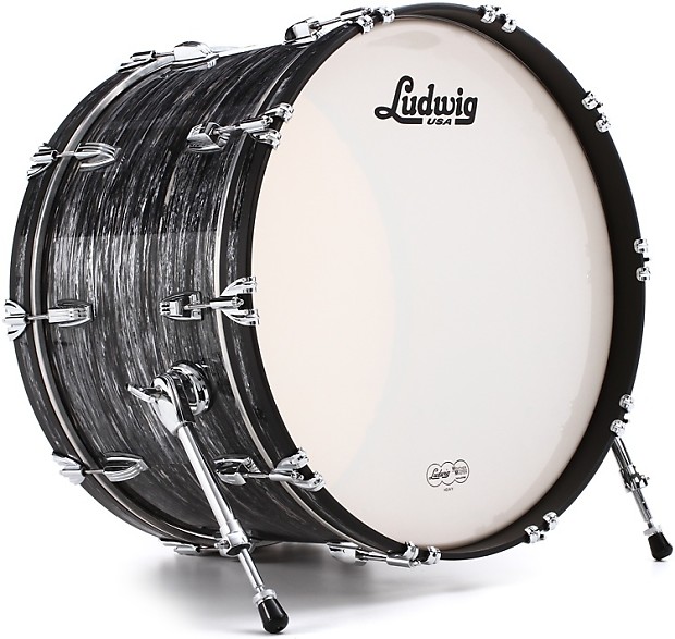 Ludwig Classic Maple Bass Drum - 14 x 24 inch - Vintage Black Oyster Pearl image 1