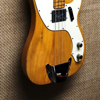 1974 Fender Telecaster Bass Guitar, Ash, Wide Range Humbucker, Maple Neck, Orig Case image 4