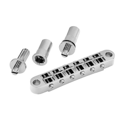Allparts GB-0525 Gotoh Tunematic Bridge with Large Holes, Chrome for sale