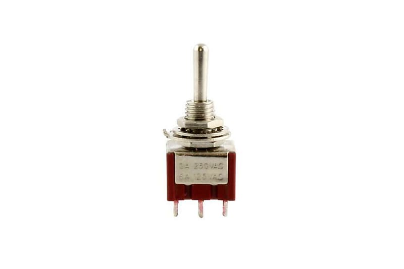 All Parts EP-4180-010 On-On-On Round Bat Mini Switch - Chrome image 1