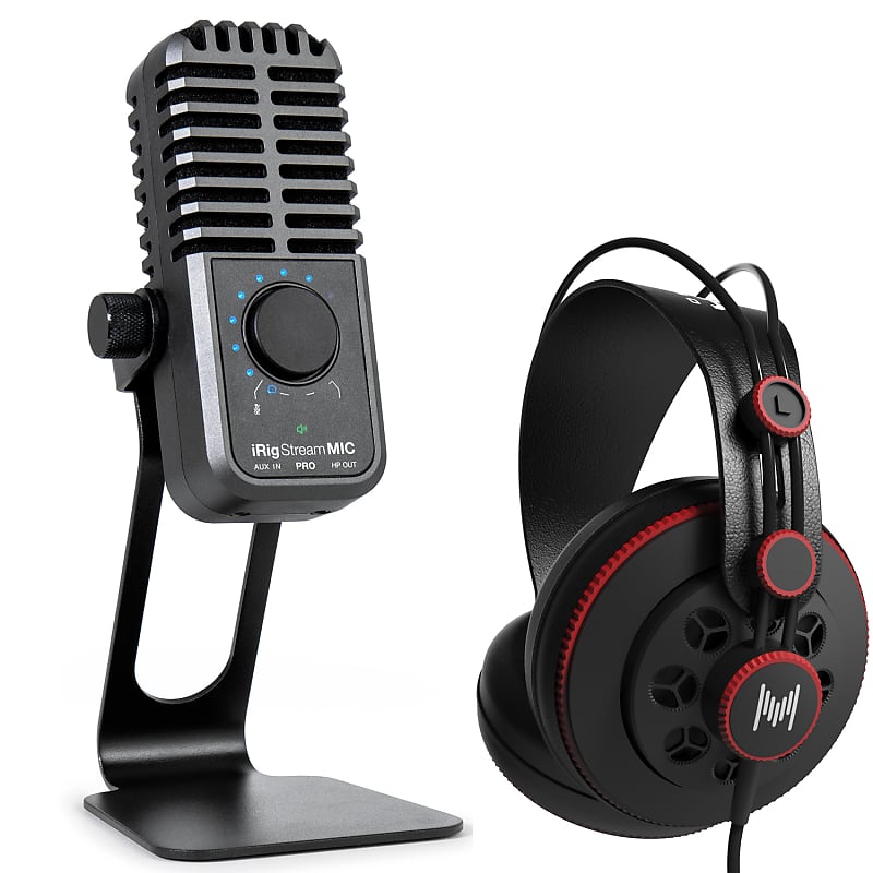 IK Multimedia iRig Stream Mic Pro Microphone & Built-In Interface w/  Headphones