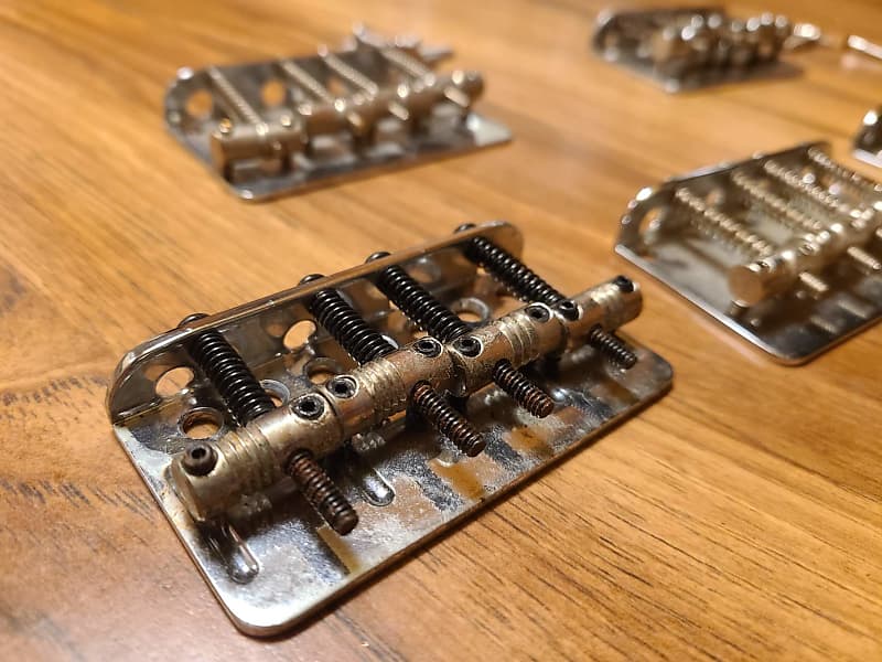 Fender lot 5 Precision Jazz bass bridges chrome Reverb