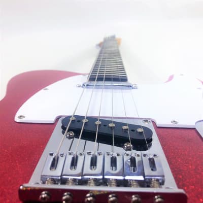 Squier by Fender  Telecaster  Glitter Sparkle Red image 12