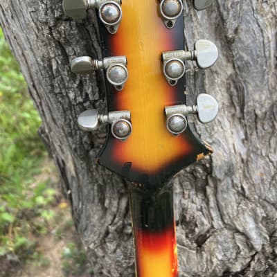 1960s Standel Custom Deluxe Sunburst Solid-body Electric Guitar with Hardshell Case image 11
