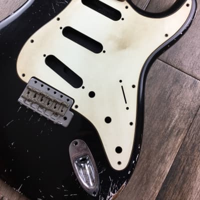 Made to Order - FRANCHIN Mercury pickguard Relic Aged, Vintage White/ Black/ Mint Green/ Tortoise Red, SSS/HSS, guitar scratchplate S-type Made in Italy imagen 6