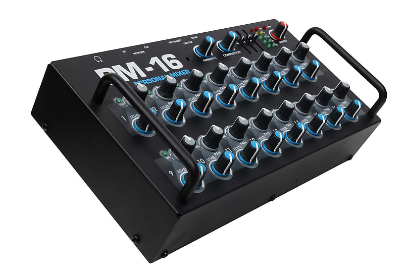 Elite Core PM-16 16 Channel Personal Monitor Mixer w/ Ambient Mic and EtherCon image 1