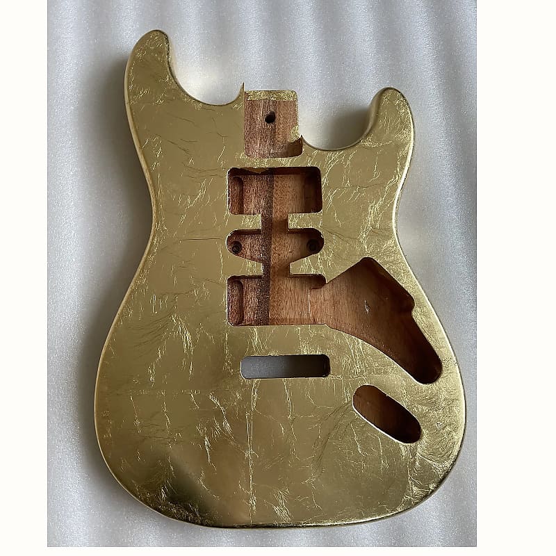 Gold Foil HSH Custom Guitar Stratocaster Strat Style Body Reverb