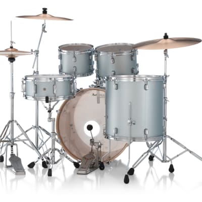 Pearl Decade Maple 5-pc. Shell Pack features a 22x18 bass drum, 16x16 floor tom, 12x8 and 10x7 toms, and 14x5.5 snare in #208 Blue Mirage lacquer finish. image 5