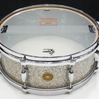 Gretsch USA Custom 5.5" x 14" 8-Lug Snare Drum w/ VIDEO! Silver Glass Nitron & G5471 Mini Lugs image 4