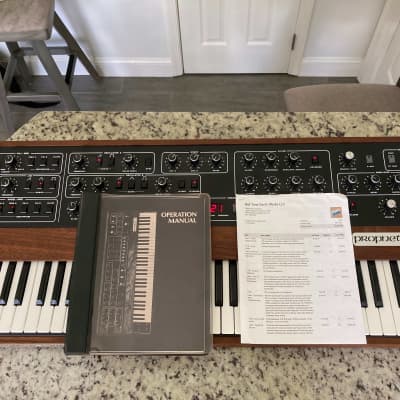Sequential Prophet 5 Rev3 61-Key 5-Voice Polyphonic Synthesizer 1980 - 1984 - Black with Wood Front & Sides image 1