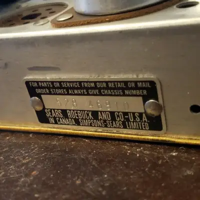 Silvertone Sears Project mono Tube Amplifier 6V6 1958 Silver image 11
