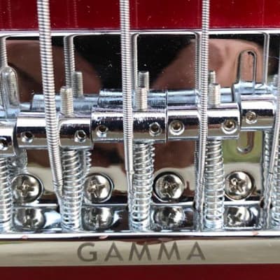 GAMMA Custom Bass Guitar P521-03, 5-String Alpha Model, Valencia Red image 6