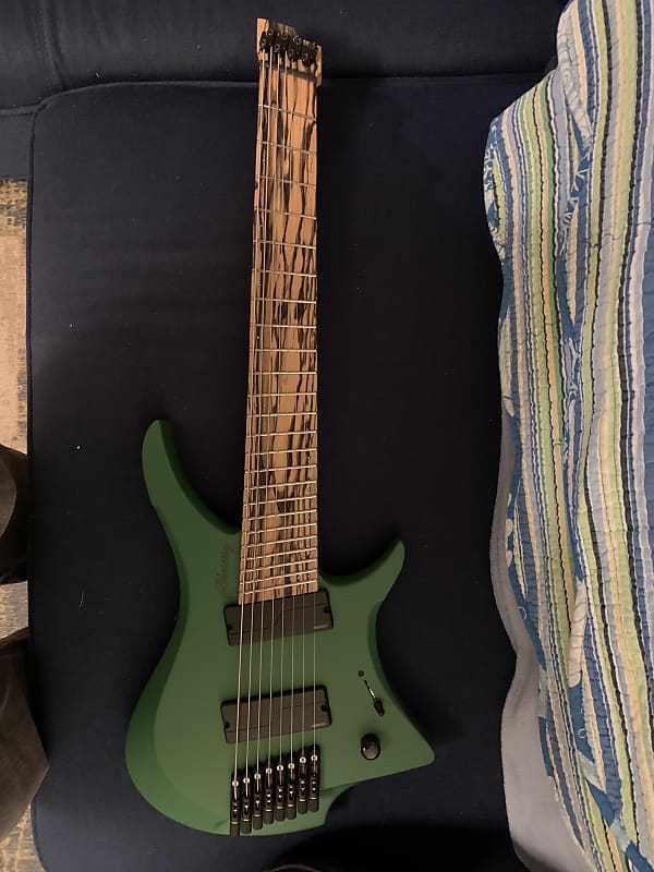 ギター Adversary guitars Keto 7st Adversary Guitars Keto Matte Forrest Green 8 String Headless