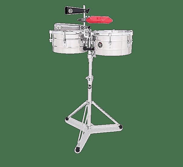 LP LP255-S Tito Puente 12/13 Stainless Steel Timbale Set | Reverb