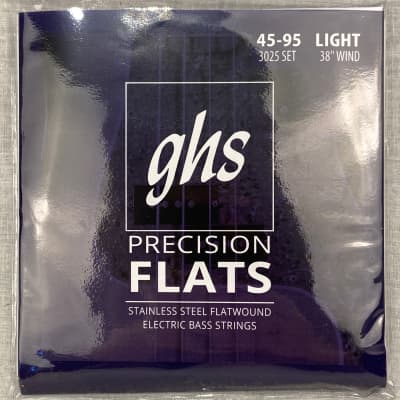 GHS 45-95 Precision Flats Stainless Steel Flatwound Bass Strings