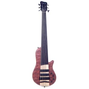 Warwick Custom Shop Thumb Single Cut 6 String Bass, Natural Oil