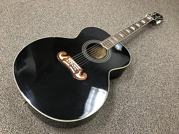 Acoustic Guitar Epiphone LTD Elvis Presley EJ-200 Black Folk