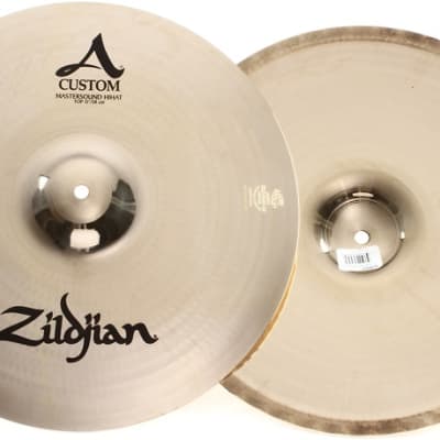Zildjian 15 inch A Custom Mastersound Hi-hat Cymbals image 1