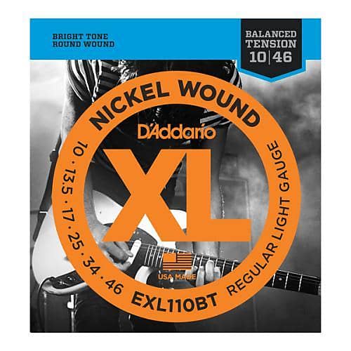 D'Addario XL Nickel Wound Balanced Tension Electric Guitar Strings - Light image 1