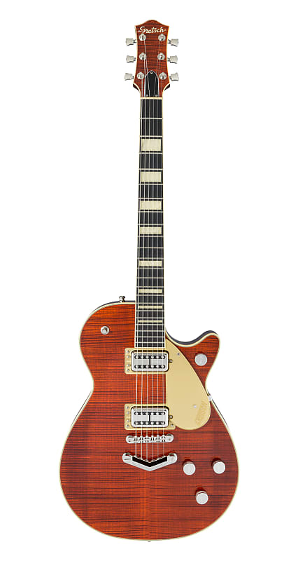 Gretsch G6228FM Players Edition Jet BT with V-Stoptail, Flame Maple, Ebony FB, Bourbon Stain (406) image 1