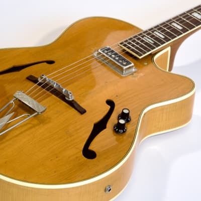 1962 Levin Archtop Mod 330 Natural Maple with Brazilian Rosewood, DeArmond Dynasonic & CITES image 7