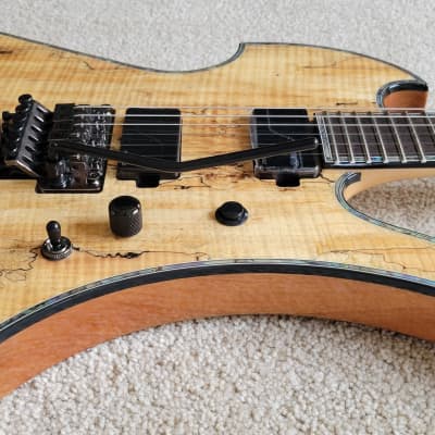 B.C. Rich Mockingbird Extreme Exotic Floyd Rose Electric Guitar, Spalted Maple, New Hard Shell Case image 4