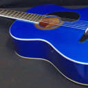 Johnson JG-100-BL Acoustic Guitar Blue Professionally Set Up!