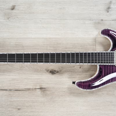 Mayones Regius Core 6 Guitar, Velvetrone Ironside & Solium Pickups, Trans Dirty Purple Gloss image 6