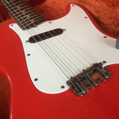 Vintage Fender Musicmaster 1960 Fiesta Red Nitro Lacquer 22.5” Short Scale Solid Body Guitar Relic 6.4 lb HSC image 12