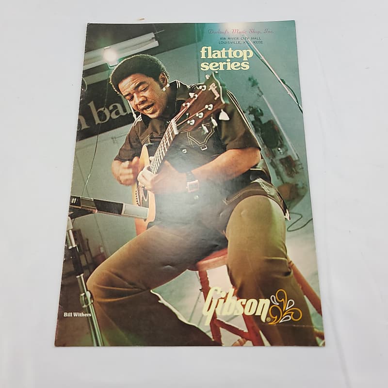 1975 Gibson Flattop Acoustic Series Brochure Catalog Bill Reverb