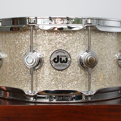 DW Collectors 6+6 Maple 6" x 14" Snare Drum Broken Glass FinishPly image 1
