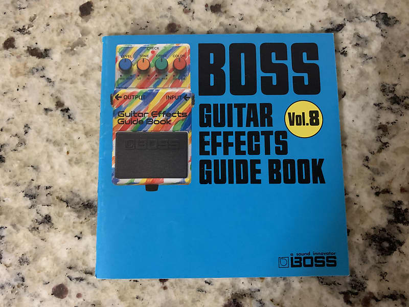 Boss Guitar Effects Guide Book Vol 8 90’s PN2 PQ4 OC2 etc Reverb
