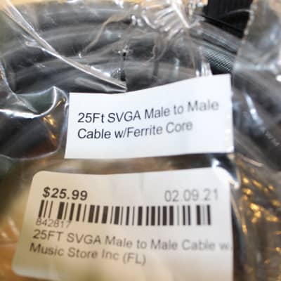 CBI 25FT SVGA Male to Male Cable w/Ferrite Core VCAC-25B image 2