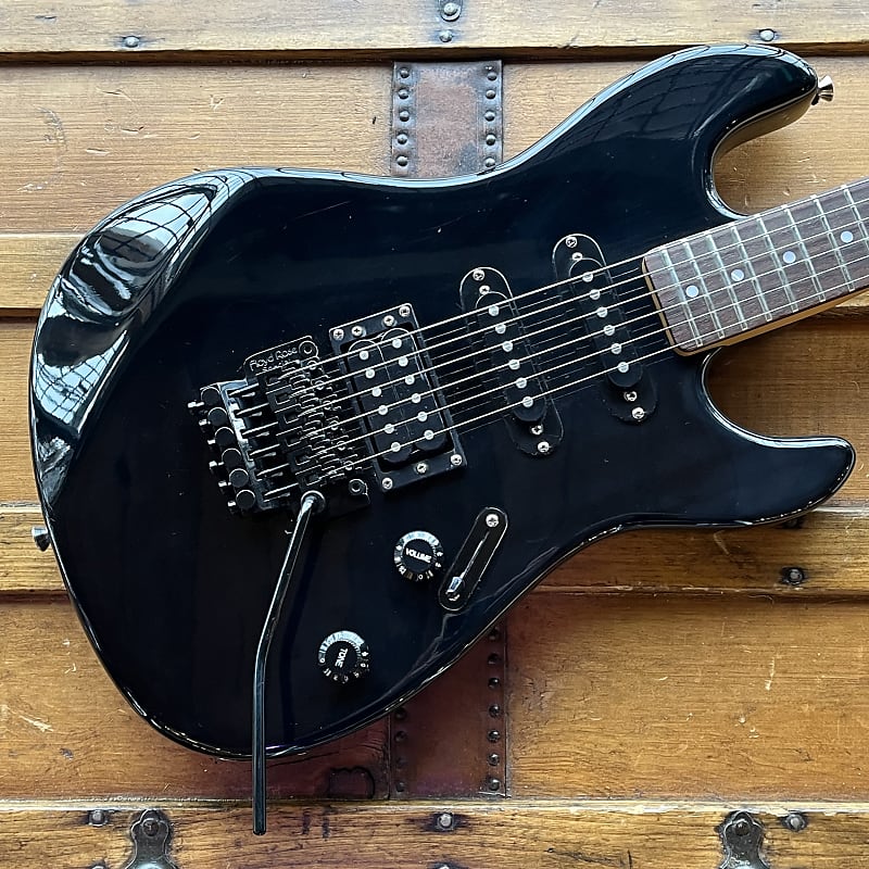 (16900) Fender/Squier Contemporary Bullet HST (Strat Body, 2nd version) -  Floyd Rose - Late 80’s/Early 90’s - Black