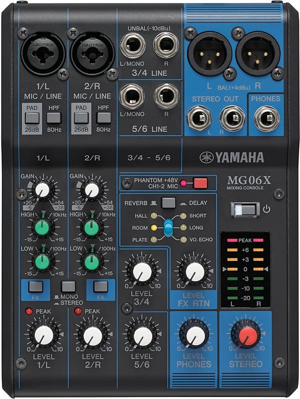 Yamaha MG06X 6-Channel Compact Stereo Mixer image 1