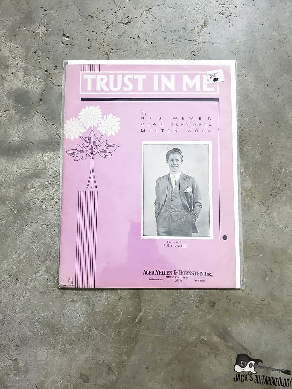 Vintage "Trust In Me" Ned Wever / Jean Schwartz / Milton Ager Sheet Music (1940s) image 1