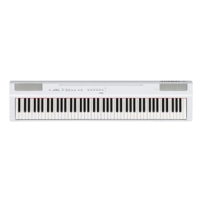 Yamaha P125 88-Key Weighted Action Digital Piano with Power Supply and Sustain Pedal, White image 1