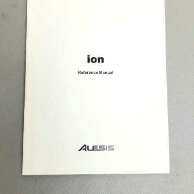 Alesis ION Analog Modeling Synth Keyboard - Original Owner's Manual